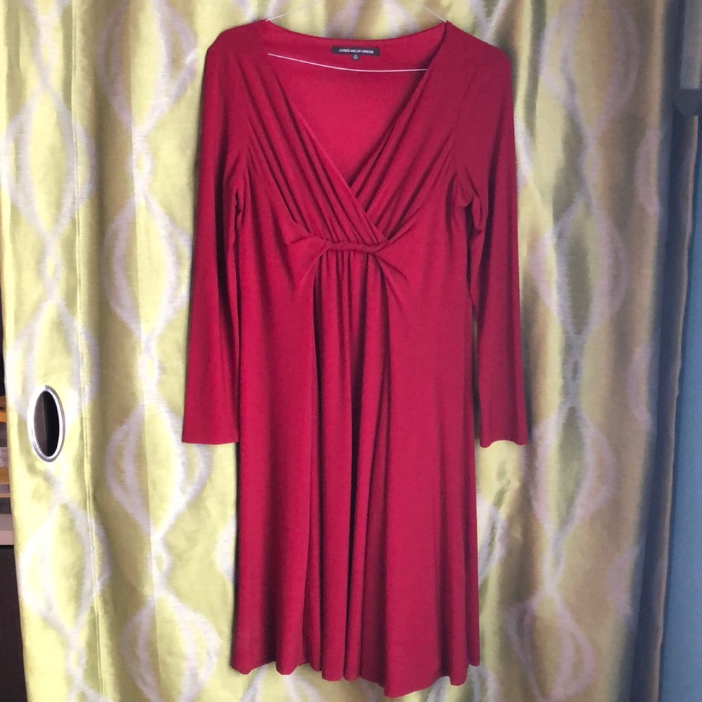 Jones Wear Red Crisscross Twist Front Dress size 14